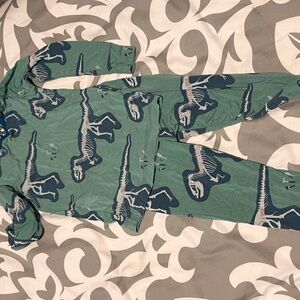Kickee Pants Blue and Green Pajama Set